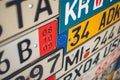 Collection of European license plates from different countries Royalty Free Stock Photo