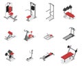 Collection of exercise machine for the gym