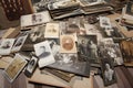 A collection of family photos from the 1800's to 1940's Royalty Free Stock Photo