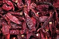 Collection of famous spicy kashmiri dry red chillies.