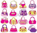 Collection of fashionable womens bags