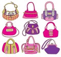 Collection of fashionable womens bags