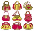 Collection of fashionable womens bags