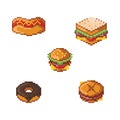 Collection of fast food icons. Vector illustration decorative design Royalty Free Stock Photo