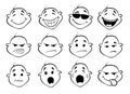 Collection of fatial expressions Royalty Free Stock Photo