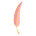 Collection feather icon, cartoon style