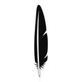 Collection feather icon, simple style