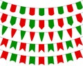 Collection of festive decorative flags holiday