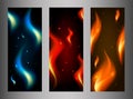 Collection of fire banners Royalty Free Stock Photo
