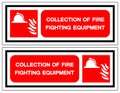 Collection Of Fire Fighting Equipment Symbol Sign, Vector Illustration, Isolate On White Background Label. EPS10