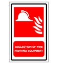 Collection Of Fire Fighting Equipment Symbol Sign, Vector Illustration, Isolate On White Background Label. EPS10 Royalty Free Stock Photo