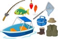 Collection of fishing equipment