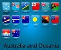 Collection of flags of Oceania countries