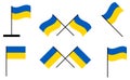 Collection flags of Ukraine, government symbol icons