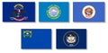 United States Isolated State Flag Collection