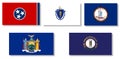 United States Isolated State Flag Collection