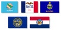 United States Isolated State Flag Collection