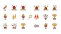 Music Competition Icons Set Royalty Free Stock Photo