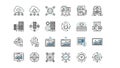 Technology and Network Icons Including Cloud, Security, and Data Keywords: technology, network, icons, set, cloud Royalty Free Stock Photo
