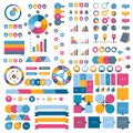 Collection of flat infographics elements.