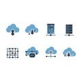 Cloud Computing and Server Icons Royalty Free Stock Photo