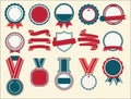 Collection of flat shields badges and labels Royalty Free Stock Photo