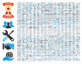 Collection of 2000 flat vector icons