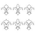 Collection of fleur de lis symbols