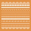 collection of floral lace pattern artistic background Royalty Free Stock Photo