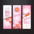 Collection fo  spring banner 001 Royalty Free Stock Photo