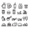 A collection of food icons Illustration.. Vector illustration decorative design Royalty Free Stock Photo