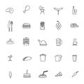 Collection of food icons. Vector illustration decorative design