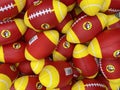 Collection Of Footballs At Buc-ee's Along America's Interstates