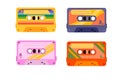 Vintage music cassettes. Vintage music. Royalty Free Stock Photo