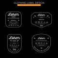 Modern Clothing Label Design Templates with Care Symbols Royalty Free Stock Photo