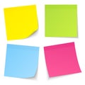 Set Of Four Sticky Notes Color Mix Royalty Free Stock Photo