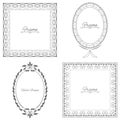 Collection of four stylish elegant frame