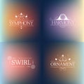 Collection of four symmetric blur backgrounds .