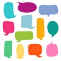 Set of empty dialogs boxes. Vector speech bubbles. Royalty Free Stock Photo