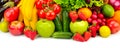 Collection fresh fruits and vegetables Royalty Free Stock Photo