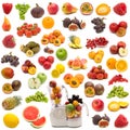 Collection of fresh juicy fruits Royalty Free Stock Photo