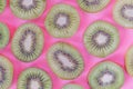 Collection of fresh Kiwi slice isolate Royalty Free Stock Photo