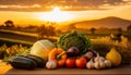 Collection of fresh vegetables on white background. Royalty Free Stock Photo