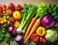 Collection of fresh vegetables on white background. Royalty Free Stock Photo