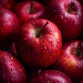 Pile of Red Apples With Water Droplets