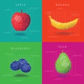 Collection of fruit infographic. Vector illustration decorative design