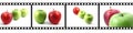 Collection of fruits with film strip Royalty Free Stock Photo