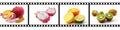 Collection of fruits with film strip Royalty Free Stock Photo