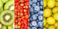 Collection of fruits fruit collage background with strawberries strawberry fresh berries berry blueberries blueberry