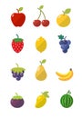 collection of Fruits icons vector Royalty Free Stock Photo